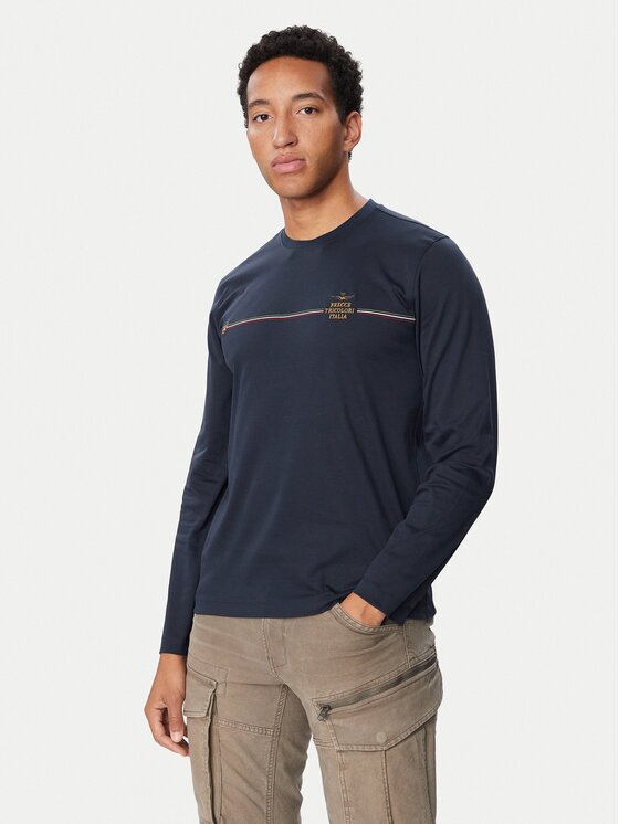 Aeronautica Militare Тениска с дълъг ръкав 262TS2588UJ00663 Regular Fit