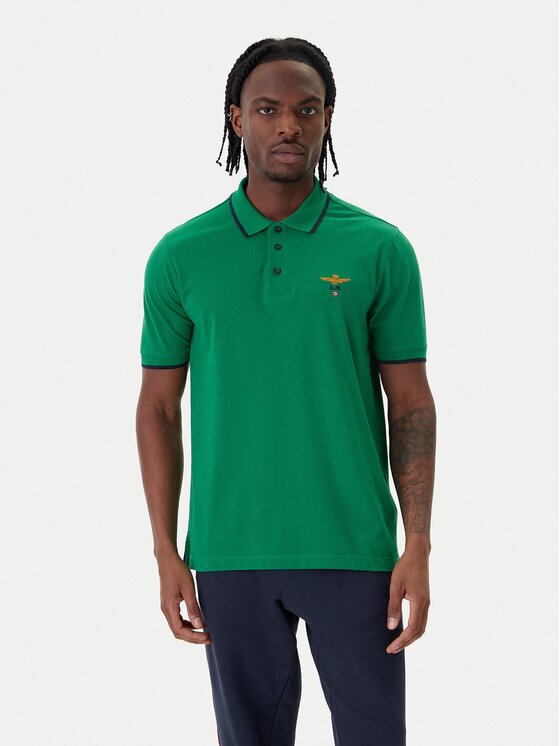 Aeronautica Militare Тениска с яка и копчета 261PO1308UP00082 Regular Fit