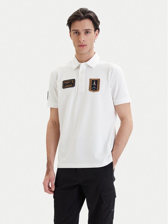 Aeronautica Militare Тениска с яка и копчета 261PO1927UP00191 Regular Fit