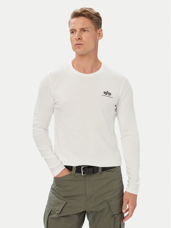 Alpha Industries Тениска с дълъг ръкав Basic Small Logo 198517 Regular Fit