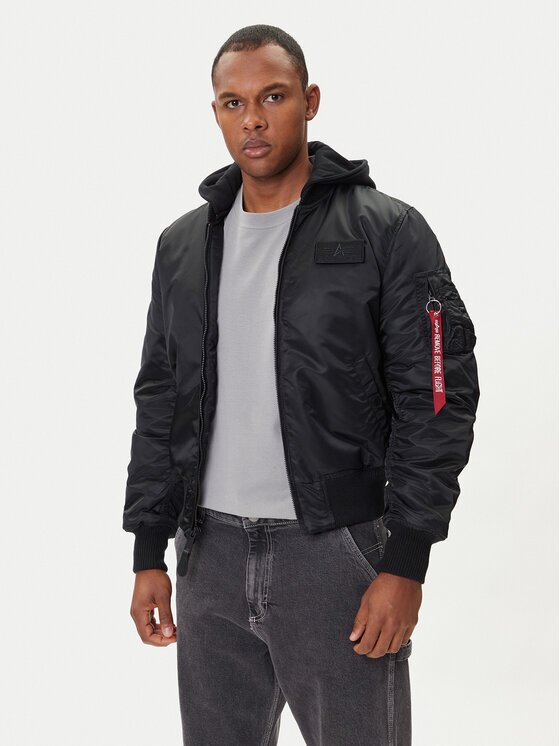Alpha Industries Яке бомбър MA-1 Zip Hood Back Print 128113 Regular Fit