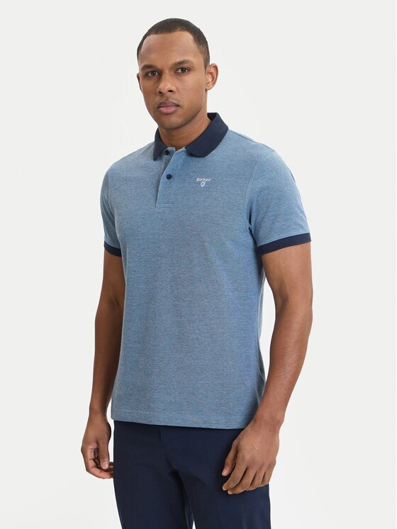 Barbour Тениска с яка и копчета Essential MML0628NY91 Regular Fit