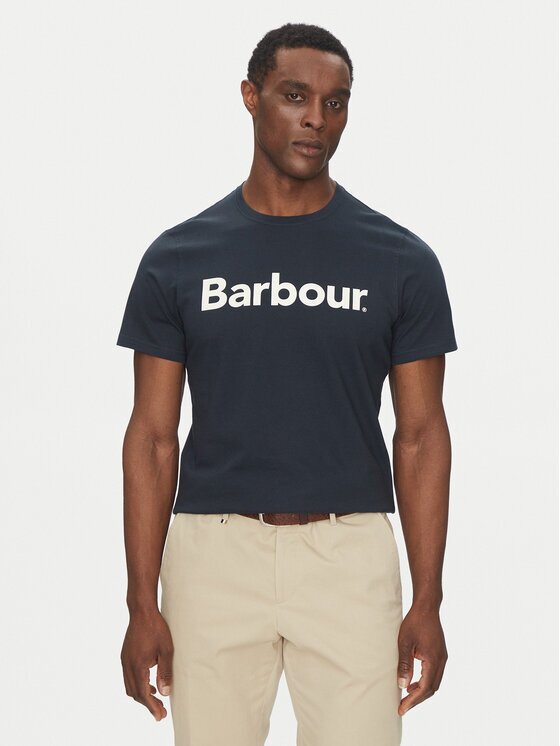 Barbour Тишърт Logo MTS0531WH51 Tailored Fit