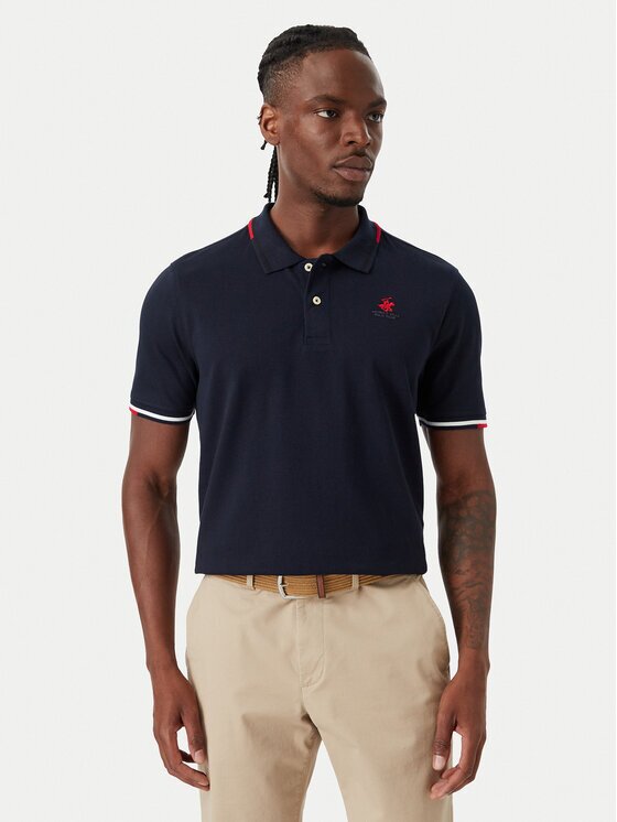 Beverly Hills Polo Club Тениска с яка и копчета P-SS26M-P2525 Regular Fit