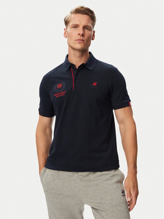 Beverly Hills Polo Club Тениска с яка и копчета P-SS26M-P2770 Regular Fit