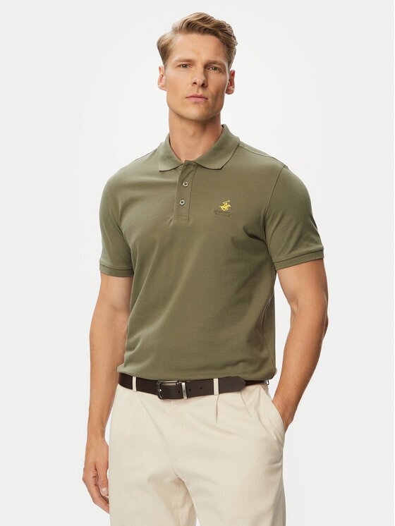 Beverly Hills Polo Club Тениска с яка и копчета P-SS26M-P450124 Regular Fit