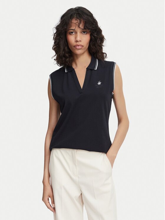 Beverly Hills Polo Club Тениска с яка и копчета P-SS26W-P0022 Regular Fit
