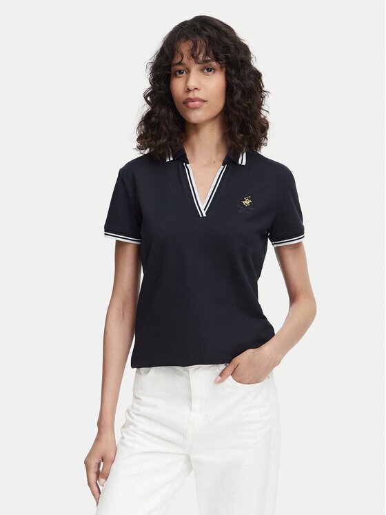 Beverly Hills Polo Club Тениска с яка и копчета P-SS26W-P0300 Regular Fit