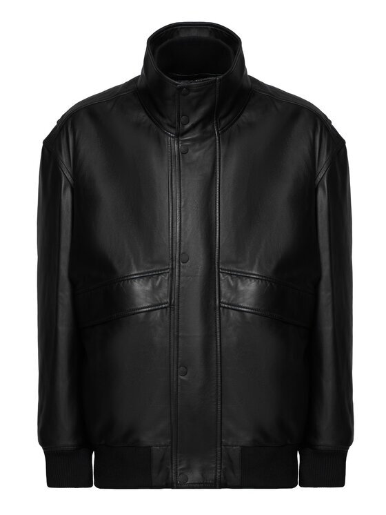 BOSS Кожено яке 50566593 Regular Fit
