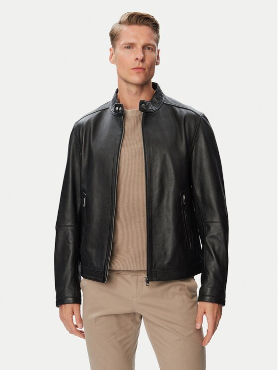 BOSS Кожено яке H-Mansell5 50564586 Regular Fit