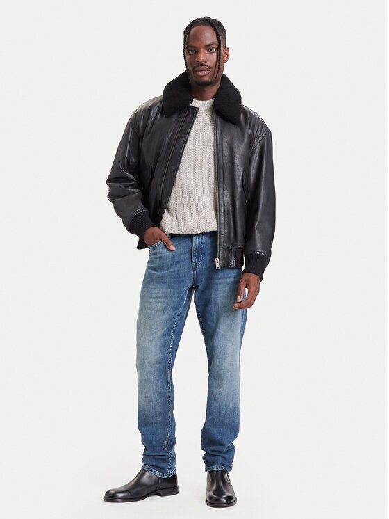 BOSS Кожено яке Jopeak 50566594 Regular Fit