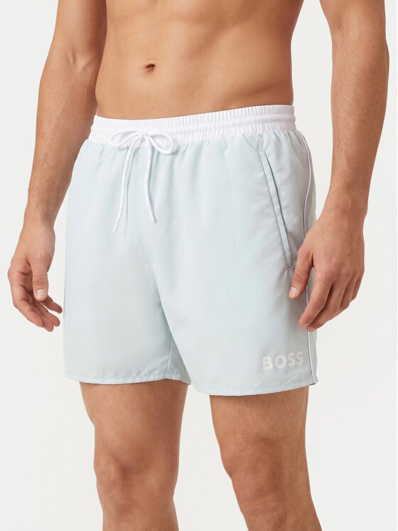 BOSS Плувни шорти Starfish 50514429 Екрю Regular Fit
