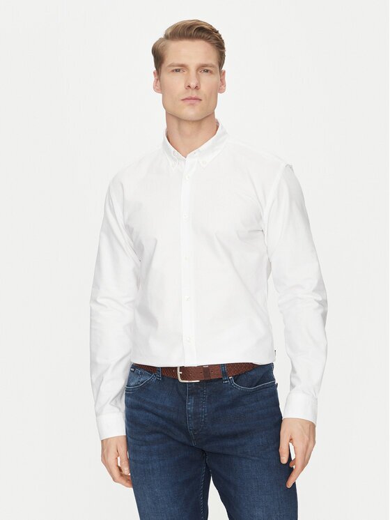 BOSS Риза H-Roan 50520265 Светлосиньо Slim Fit