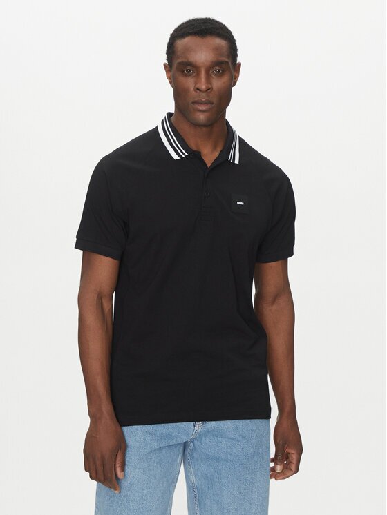 BOSS Тениска с яка и копчета 50538176 Regular Fit