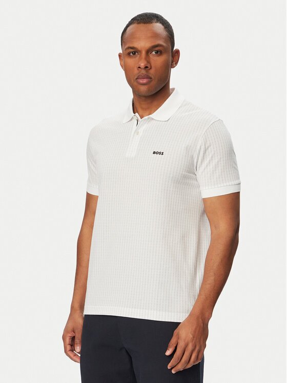 BOSS Тениска с яка и копчета Birdie 3 50559355 Regular Fit