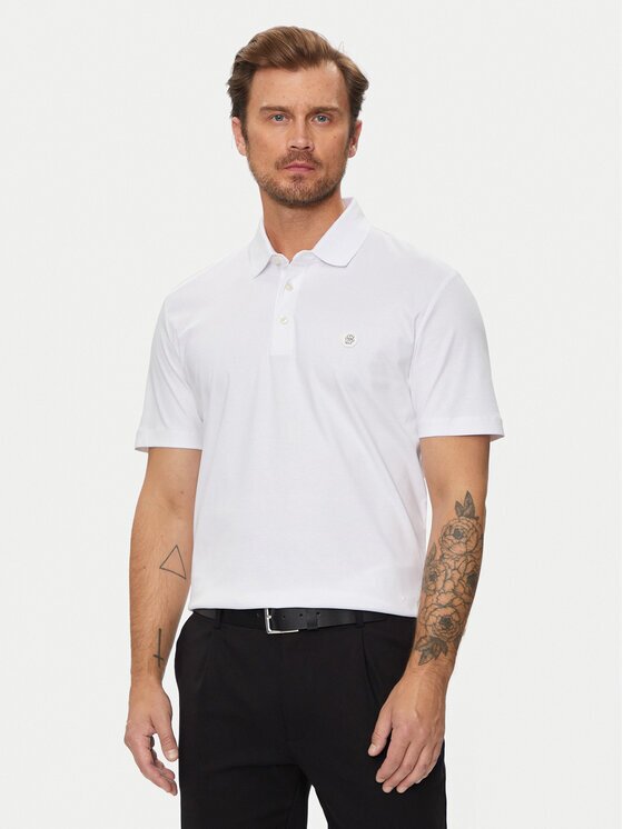 BOSS Тениска с яка и копчета C-Parris 01 50520297 Regular Fit