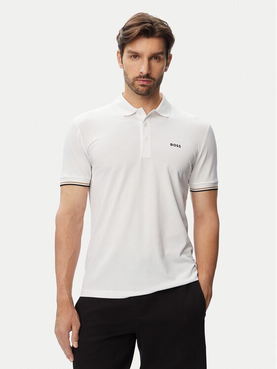BOSS Тениска с яка и копчета Game 1 50564785 Slim Fit
