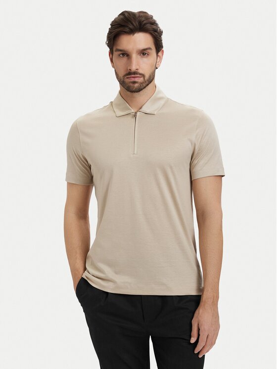 BOSS Тениска с яка и копчета H-Paras 50537954 Regular Fit