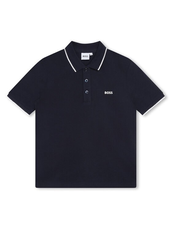 BOSS Тениска с яка и копчета J25P26 D Regular Fit
