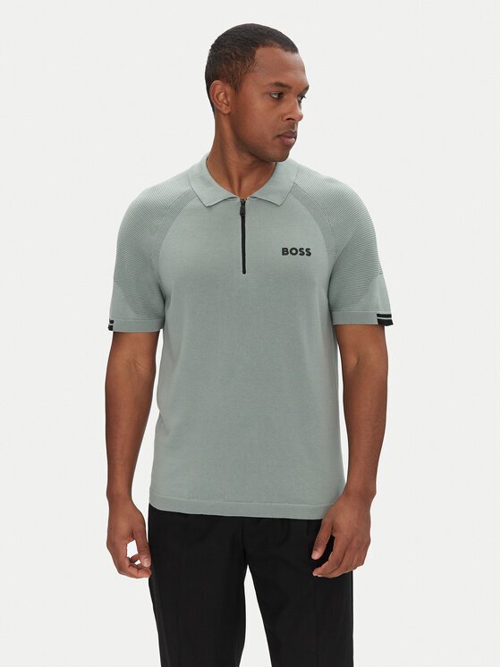 BOSS Тениска с яка и копчета K_Perform-Max_Pl 50537146 Slim Fit