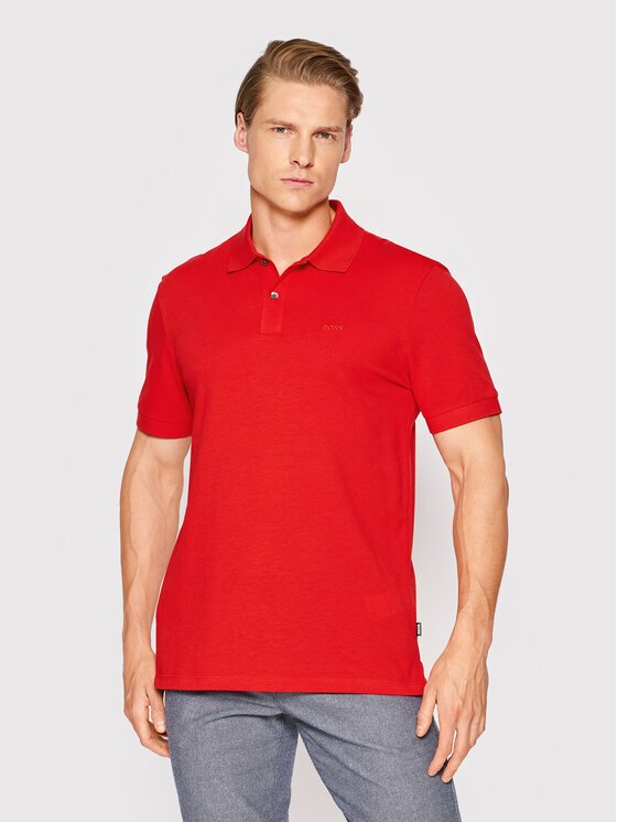 BOSS Тениска с яка и копчета Pallas 50468362 Regular Fit
