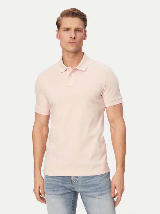BOSS Тениска с яка и копчета Passenger 50507803 Regular Fit