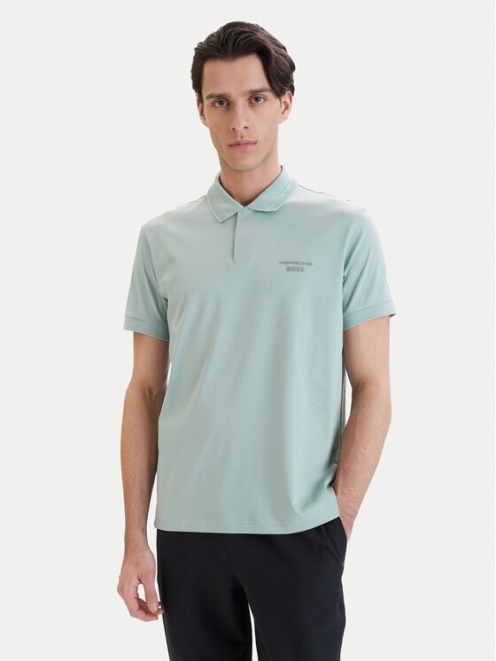 BOSS Тениска с яка и копчета PS Spirit70 50559801 Regular Fit