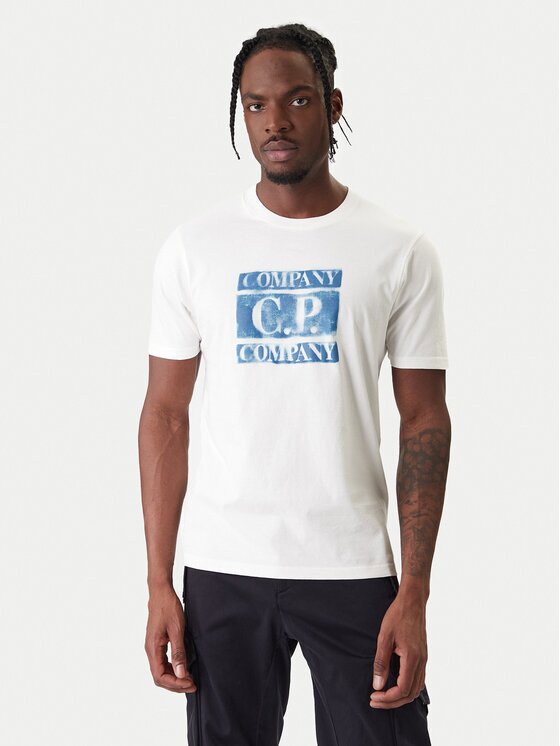 C.P. Company Тишърт 20CMTS141A110579W Екрю Regular Fit