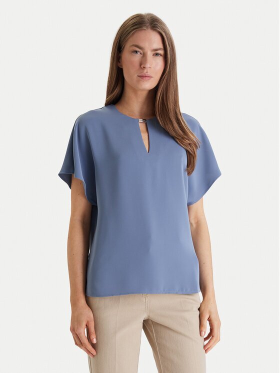 Calvin Klein Блуза LV044E902G Светлосиньо Regular Fit