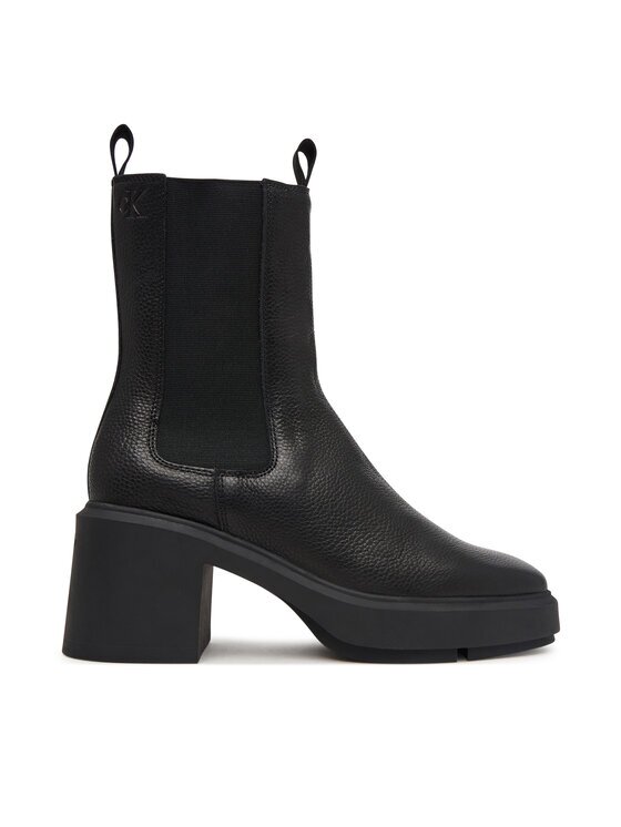 Calvin Klein Боти Block Heel Chelsea Boot Lth HW0HW03694