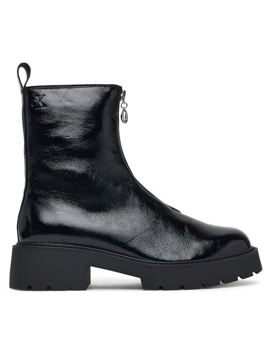 Calvin Klein Боти Chunky Zip Boot Shiny Lth HW0HW03200
