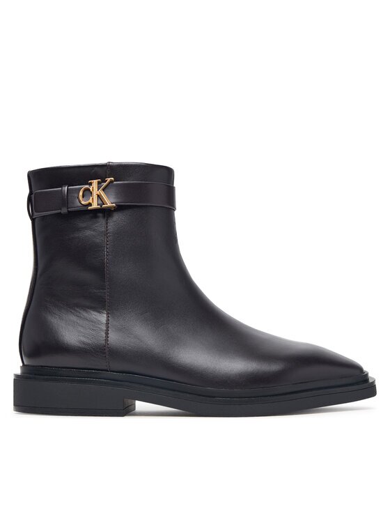 Calvin Klein Боти Square Ankle Boot Lth Mg Hdw HW0HW03186