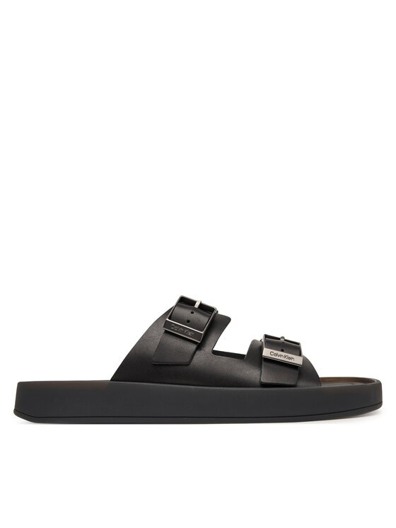 Calvin Klein Чехли Ergon Double Bar Sandal Lth HM0HM02097
