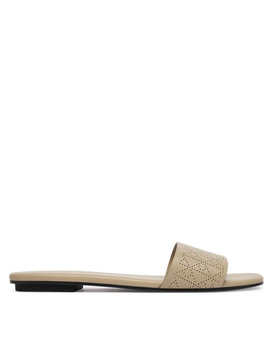 Calvin Klein Чехли Org Flat Sndl One Bar Lth Aop HW0HW02857
