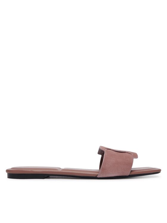 Calvin Klein Чехли Square Flat Sndl Embl Suede HW0HW03055