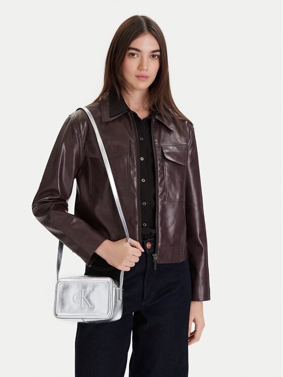 Calvin Klein Дамска чанта Bold Ck Metallic Camera Bag LV04F3331G