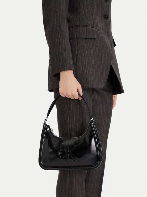 Calvin Klein Дамска чанта Bold Ck Metallic Shoulder Bag LV04F3332G