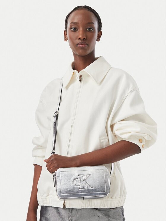 Calvin Klein Дамска чанта Bold Ck Outline Mtl Camera Bag LV04F3896G