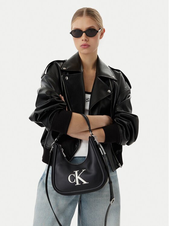 Calvin Klein Дамска чанта Bold Ck Small Crescent Bag LV04F3561G