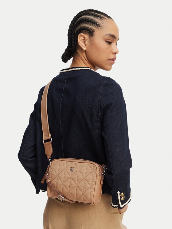 Calvin Klein Дамска чанта Emblem Aop Jacquard Bucket LV04F3648G