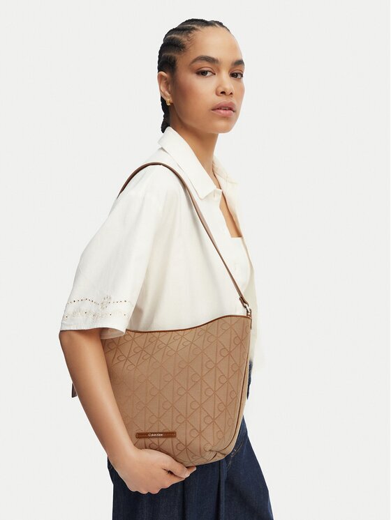 Calvin Klein Дамска чанта Emblem Aop Jacquard Tote W/Pouch LV04F3535G