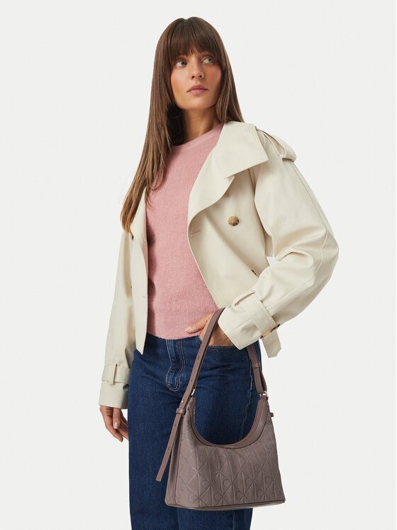 Calvin Klein Дамска чанта Emblem Aop Sueded Shoulder Bag LV04F3880G