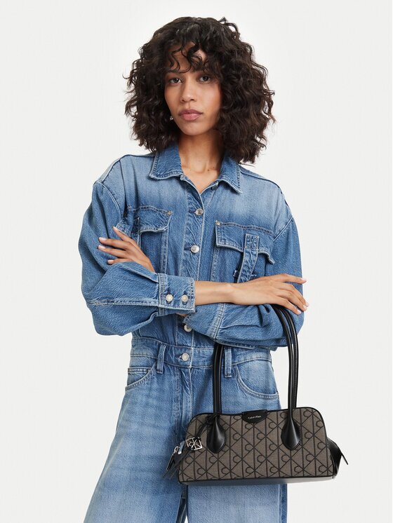 Calvin Klein Дамска чанта Emblem Trio Jacquard LV04F3744G