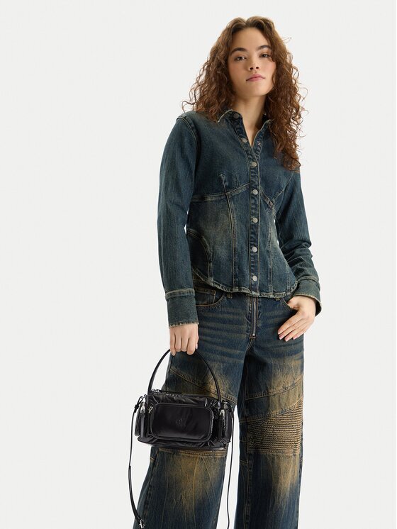 Calvin Klein Дамска чанта Pocket Shiny Nylon Small Bag LV04F3405G