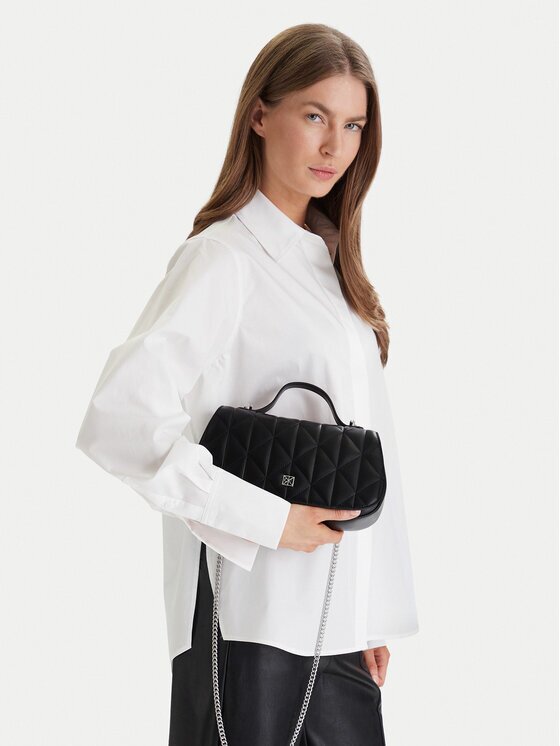 Calvin Klein Дамска чанта Quilted Top Handle Chain Bag LV04F3410G