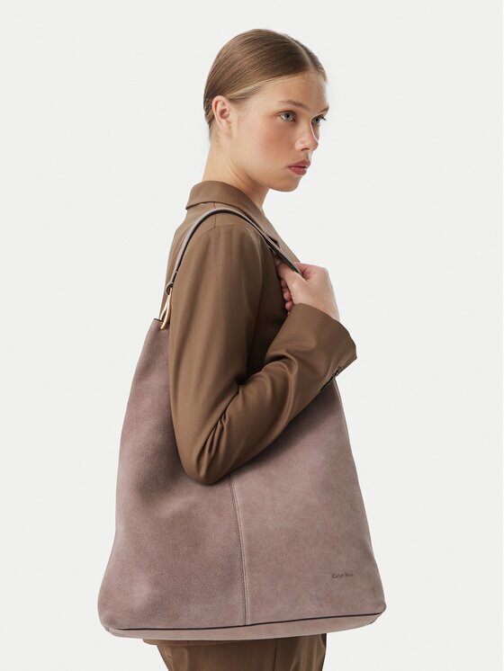 Calvin Klein Дамска чанта Slouchy Suedelarge Shoulder Bag LV04F3690G