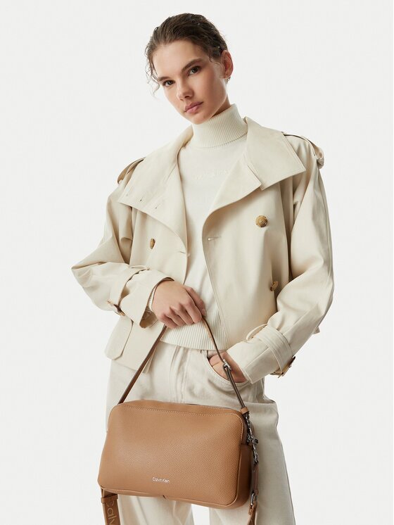 Calvin Klein Дамска чанта Webbing 2X Strap Lg Camera Bag LV04F3642G