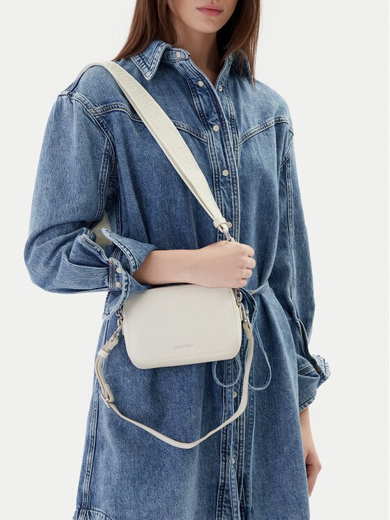 Calvin Klein Дамска чанта Webbing Double Strap Camera Bag LV04F3165G