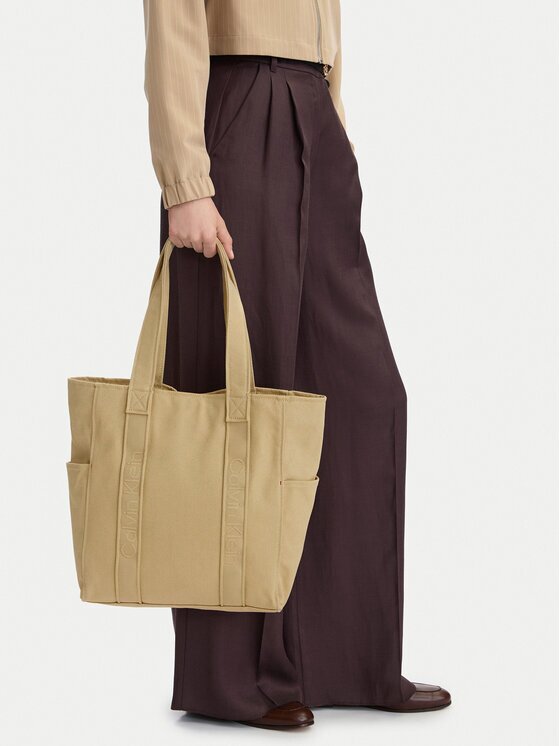 Calvin Klein Дамска чанта Webbing Strap Canvas Tote LV04F3463G