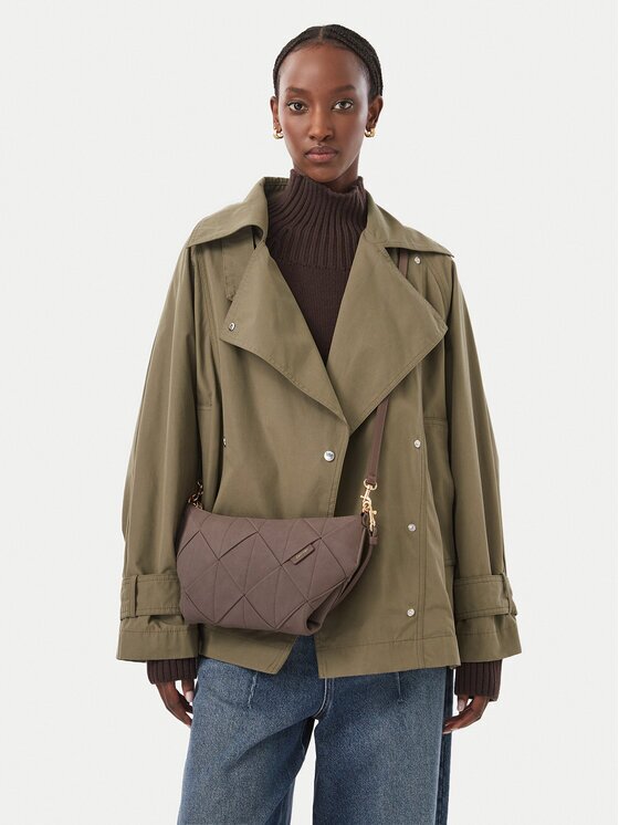 Calvin Klein Дамска чанта Woven Sueded Shoulder Bag LV04F3694G